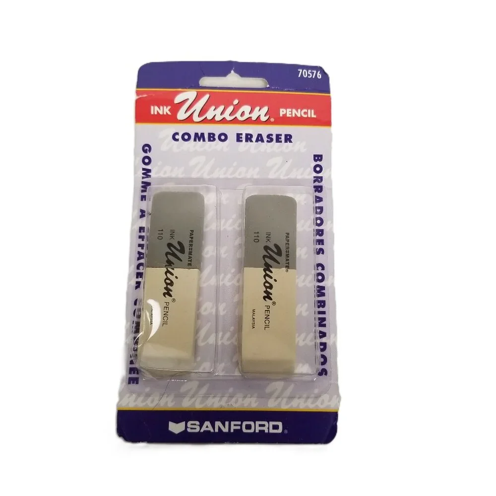Sanford Union Combo Eraser Pack Vintage 1999 Ink Pencil NOS Sealed